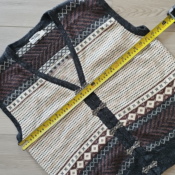 Maria Lammi Merino Wool Handmade Finnish Knit Sweater Vest, XL - Picture 6 of 14